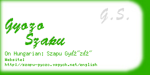 gyozo szapu business card